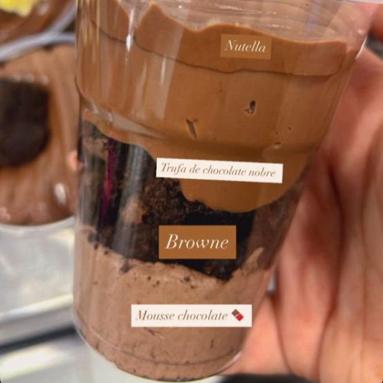 brownie , mousse de chocolate , nutella , trufa de choclate nobre