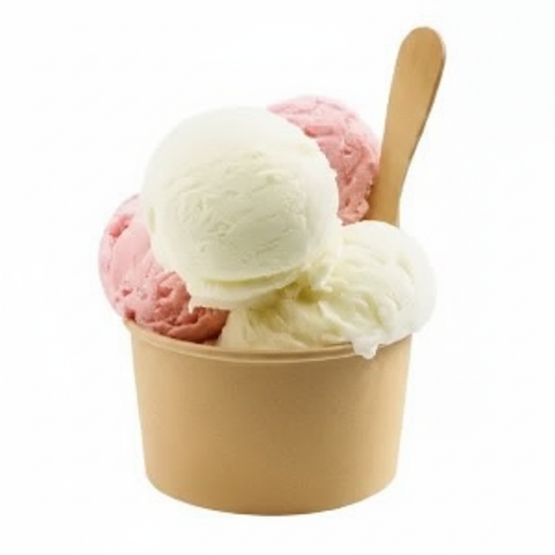 Seu delicioso sorvete frutos de goiás na opção a granel no pote de 480 ml e com complementos adicionais embalados separadamente.