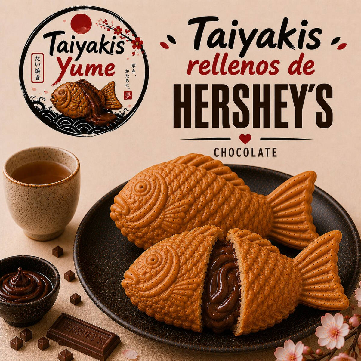 Taiyakis Rellenos de Chocolate