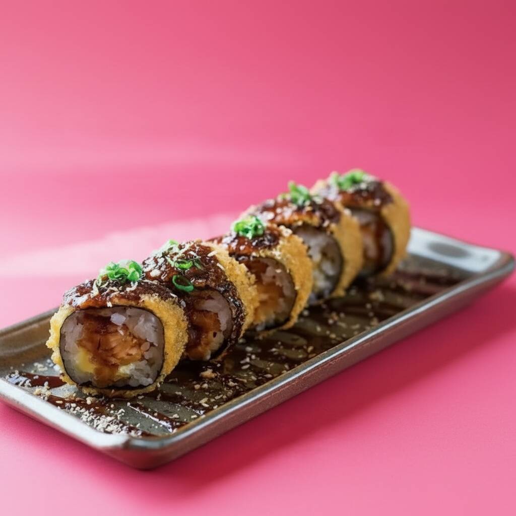 foto ilustrativa // ATENÇÃO: Acompanha 1 shoyu 1 teriaki
Peças frescas todos os dias! As peças desse combo são: 10 hot filadélfia e você pode gourmetizar e deixar seu combo ainda mais saboroso. APROVEITE!
