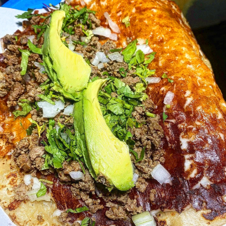 Gringa Con Costra De Bistec