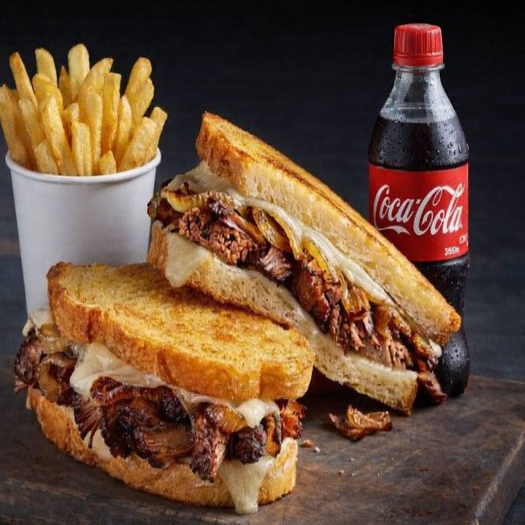 Combo Sandwich Carnes con Papas y Refresco