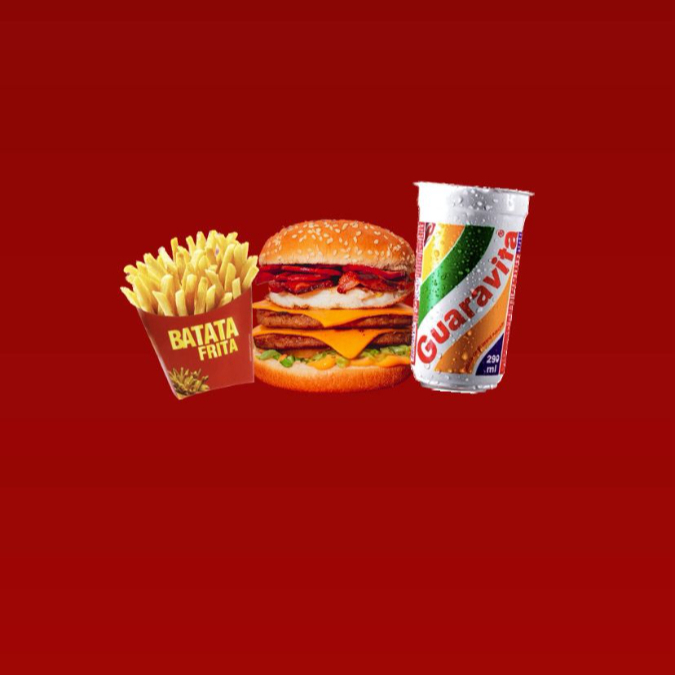 X-DUPLO (pao, 02 carne, 02quejos,01 ovo ,calabresa , bacon, salada , ketchup)