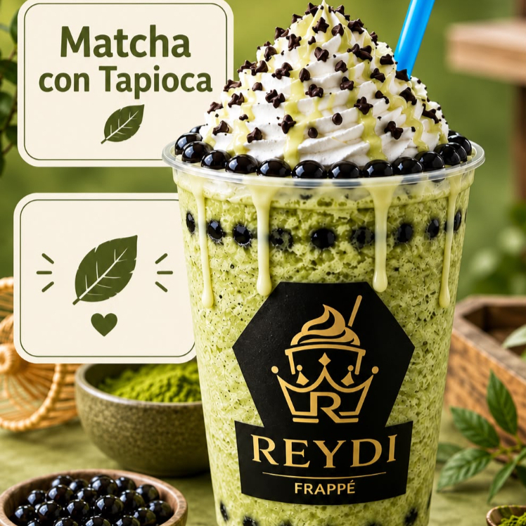 Frappé Matcha con Tapioca