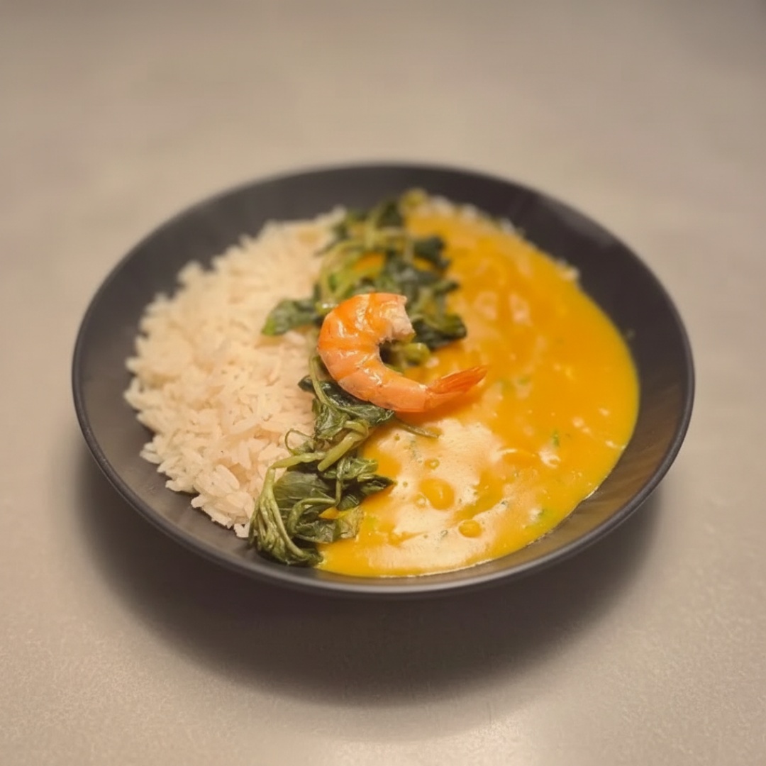 Vatapá de camarão,arroz ,jambo e camarão