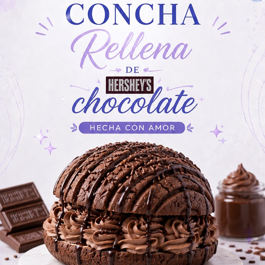 Concha Rellena Chocolate Hershey's