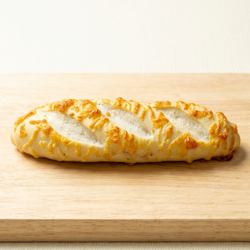 Pão com queijo provolone. 1 unidade.