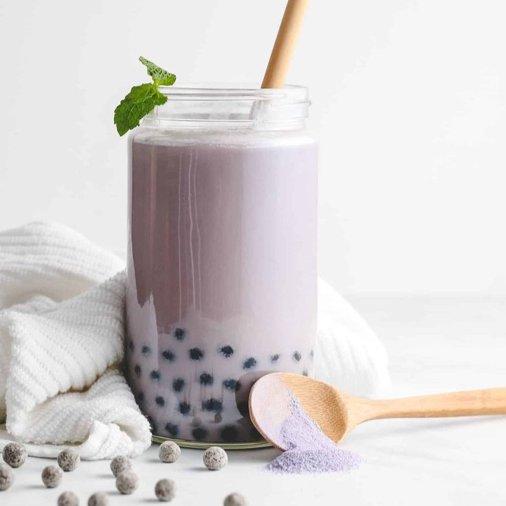 Taro con Perlas de Tapioca