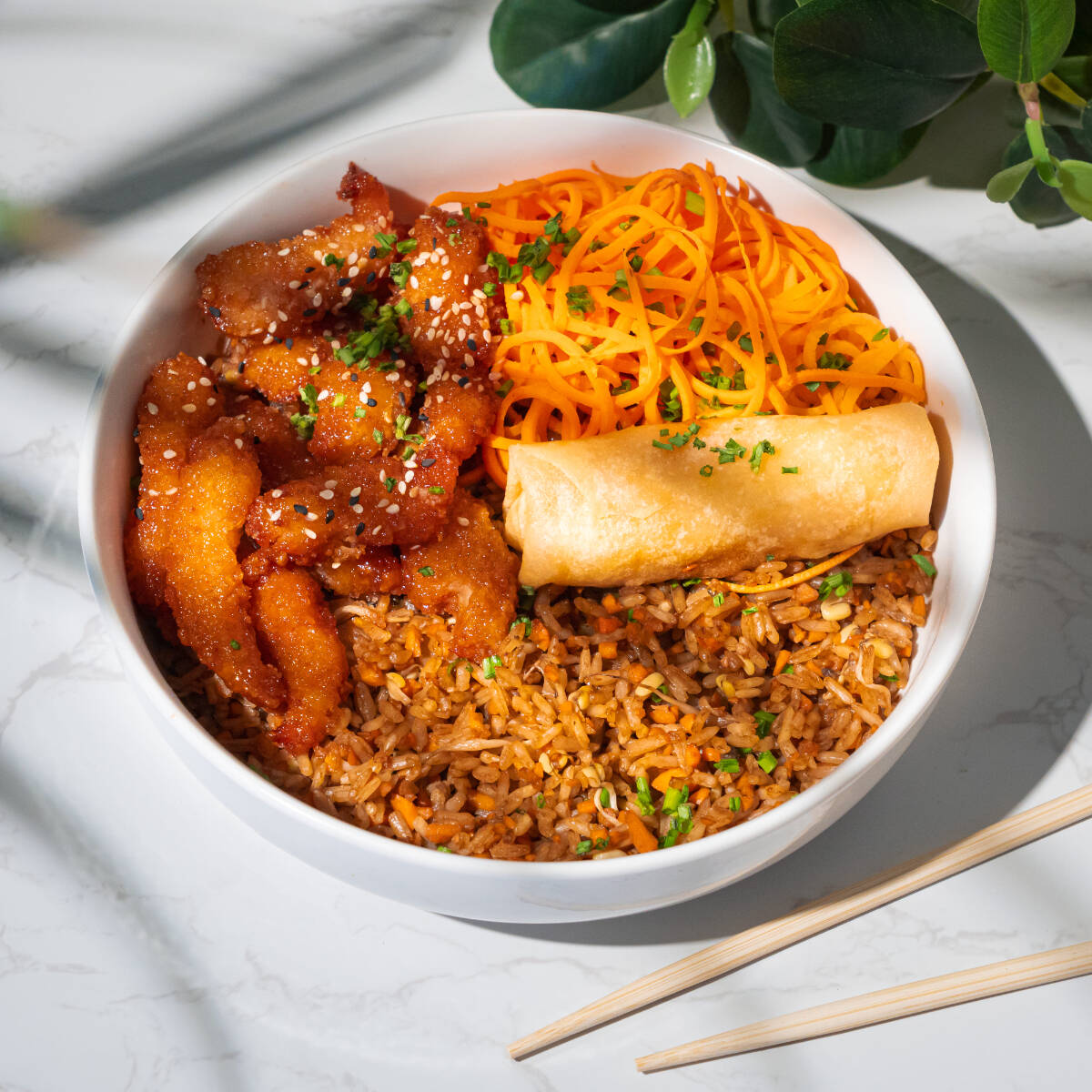 Bowl Arroz Camarones Agridulces