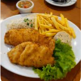 Arroz, feijão, farofa e mais um acompanhamento a sua escolha