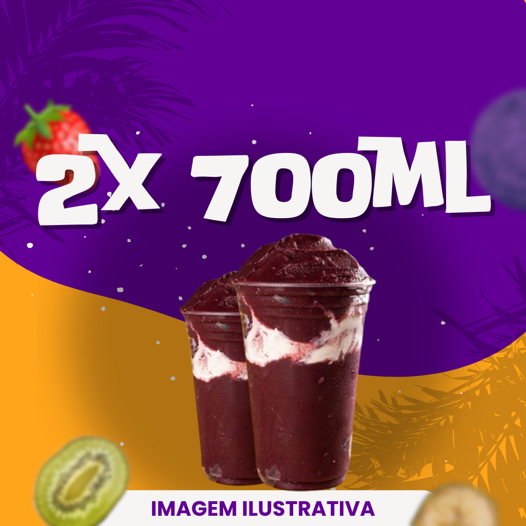 Desfrute de um Açaí delicioso e de textura sem igual! Feito com todo cuidado para você. Todos os ingredientes selecionados por você irão dentro do copo, não enviamos separados. São até 3 ingredientes grátis.