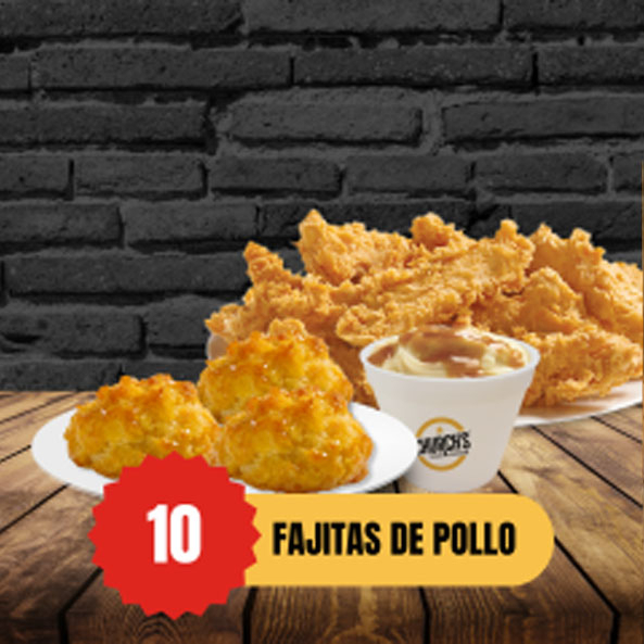 10 Fajitas de Pollo
