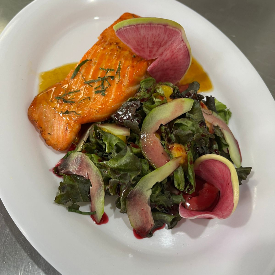 Salmon en Salsa de Naranja.