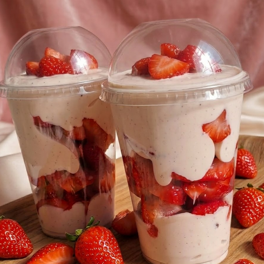 Fresas con crema 16 onz