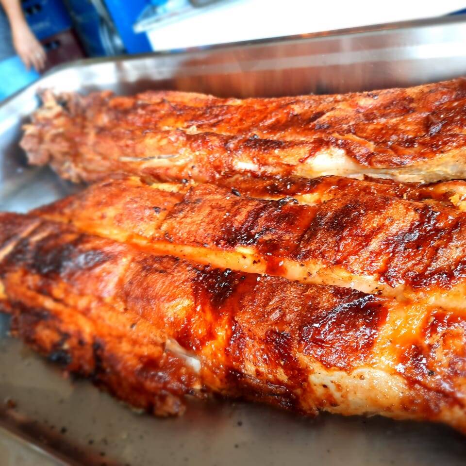 250 gramos de costilla de cerdo asado