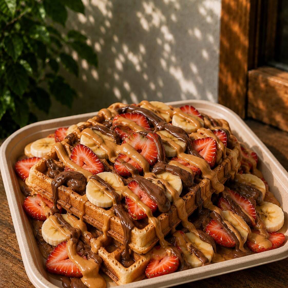 Con Fruta, Crema De Cacahuate Y Avellana