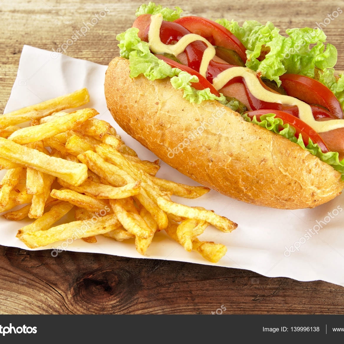 Perro Caliente + Papas Francesas