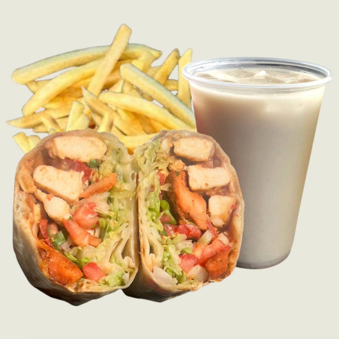 Teriyaki Pollo+Papas+Bebida