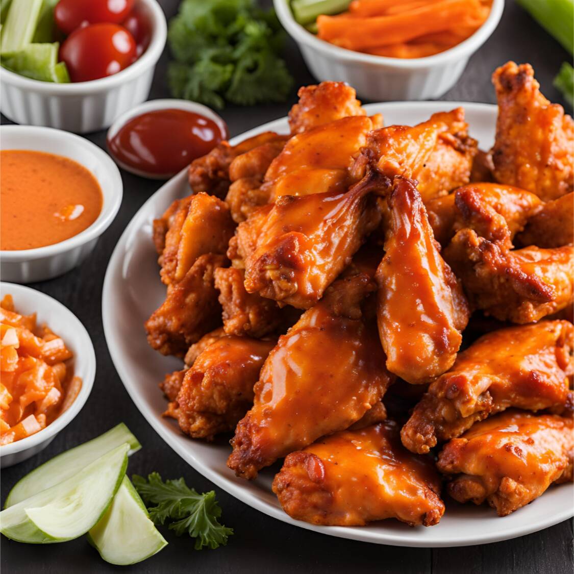 1/2 Kg Alitas Búfalo y Papas Francesa Gratis