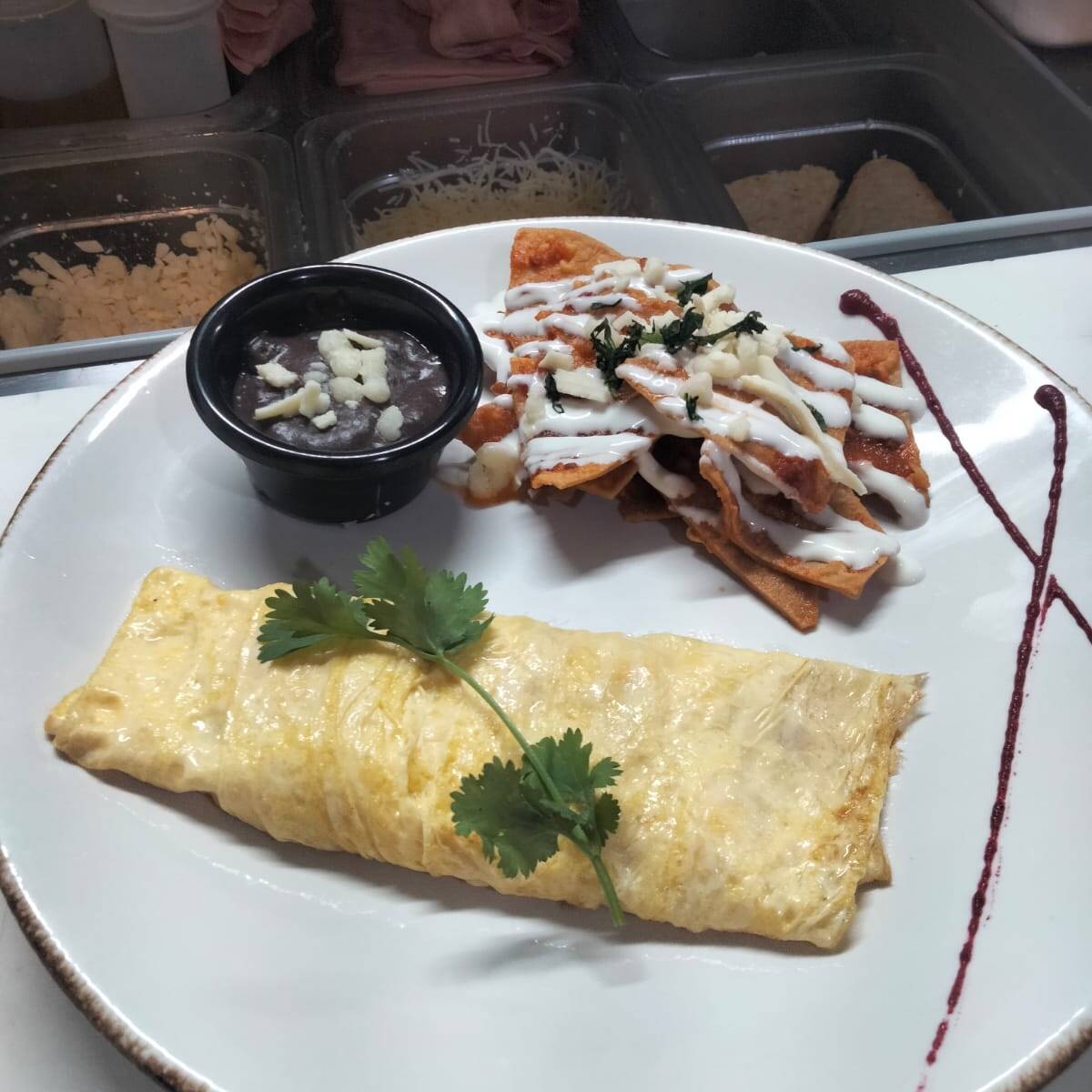 Omelet a la Mexicana, con Chorizo y Queso