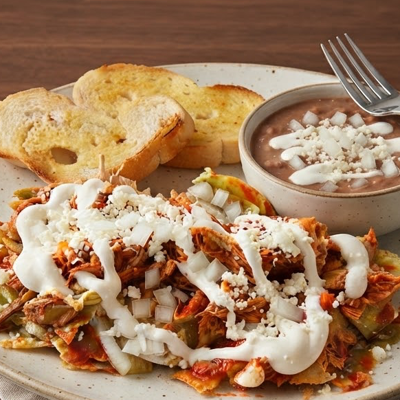 Chilaquiles con Pollo