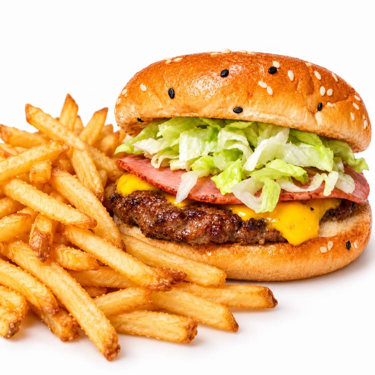 Hamburguesa Con Papas
