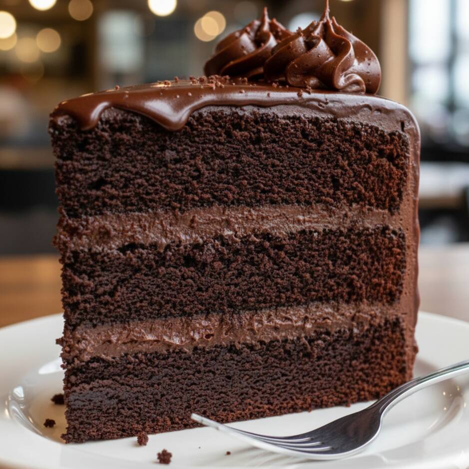 Chocolate Fudge Cake (rebanada)