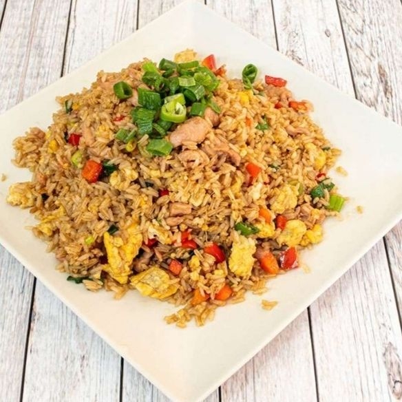 Arroz con Mariscos + Chicharrón de Pescado.