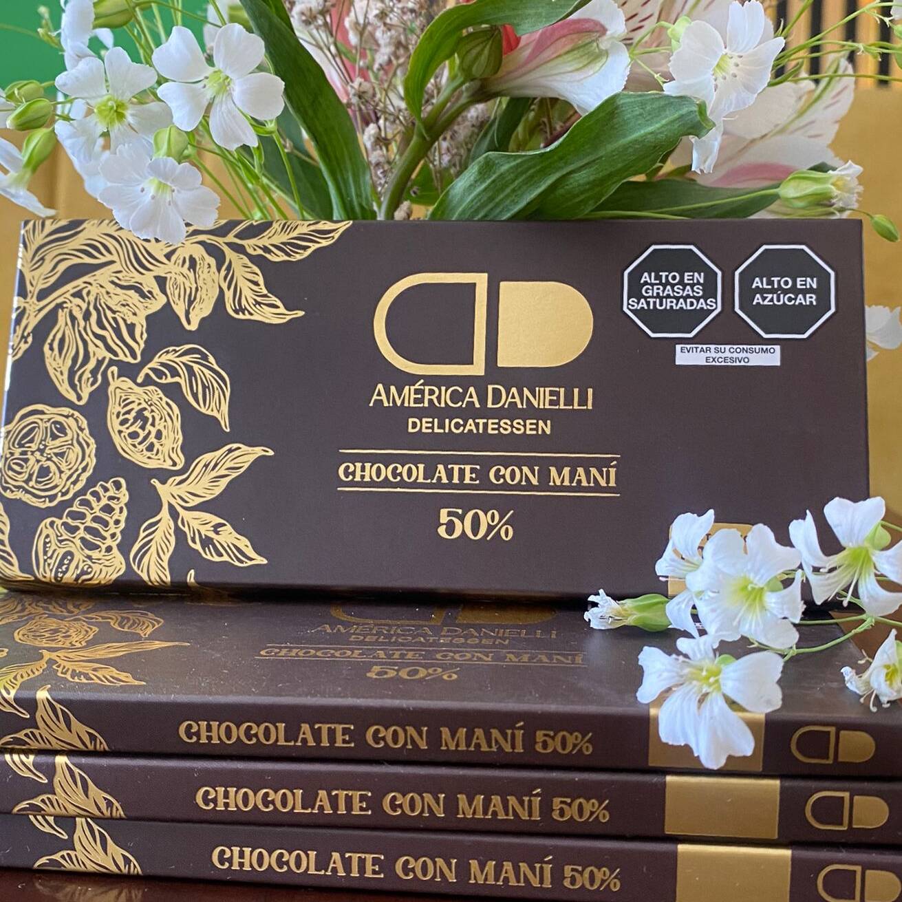 Chocolate 50% Cacao con Maní. San Martin 70 Gramos