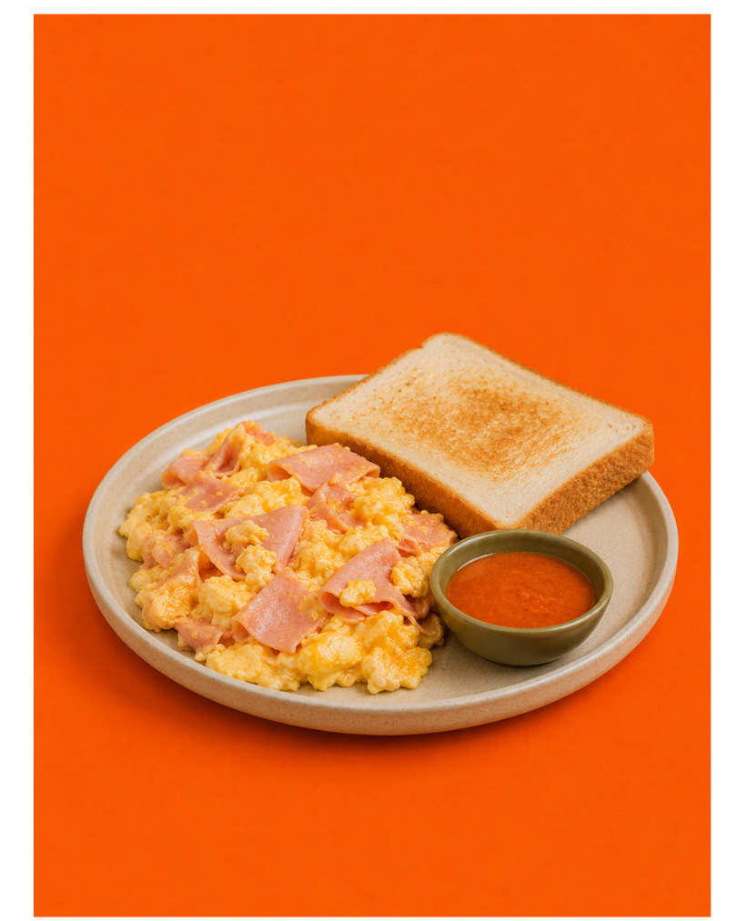 Huevos jamón de pavo