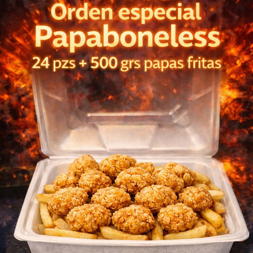 Papaboneless Orden Especial 24 Pzs + 500grs Papas