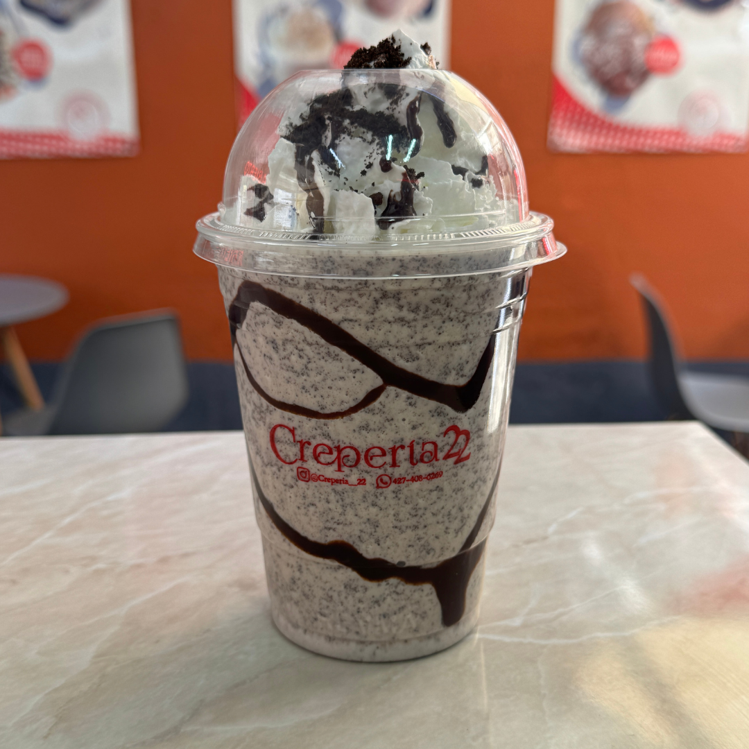 Malteada de vainilla-oreo