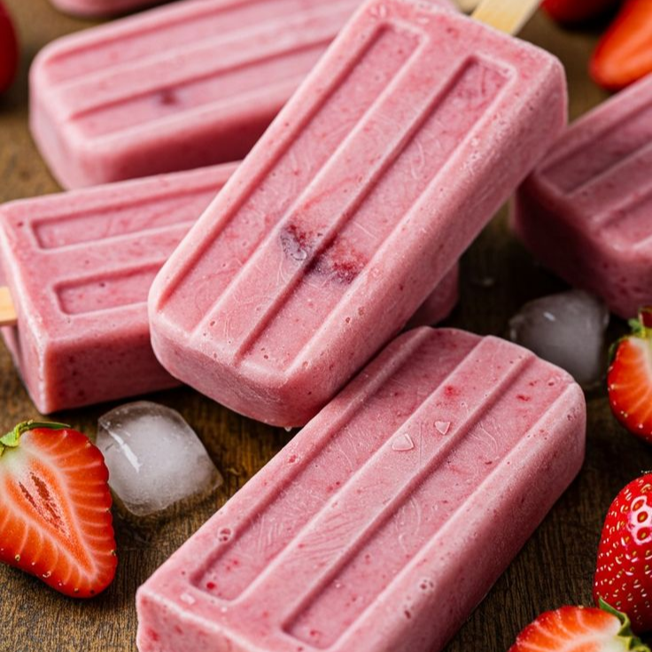 PALETA DE FRESA (de Leche).