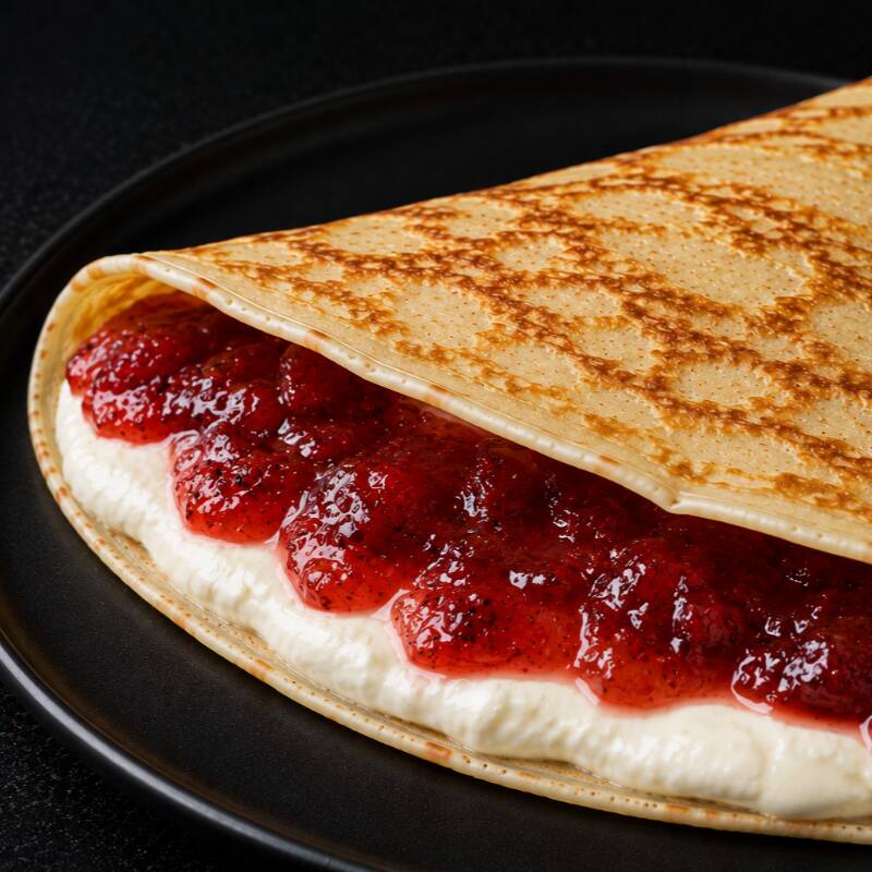 Crepa de Philadelphia con Mermelada de Fresa