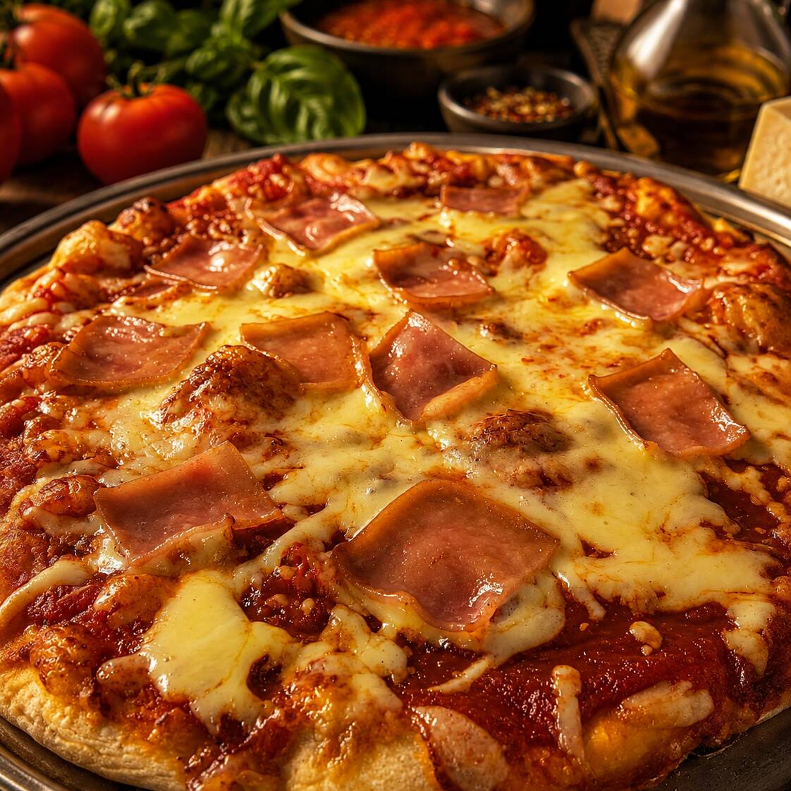 Pizza Jamon y Queso Large (40cm)