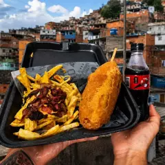 X1🌸KOREANDOG XL MIXTA🌸+BACON FRIES+COCA COLA