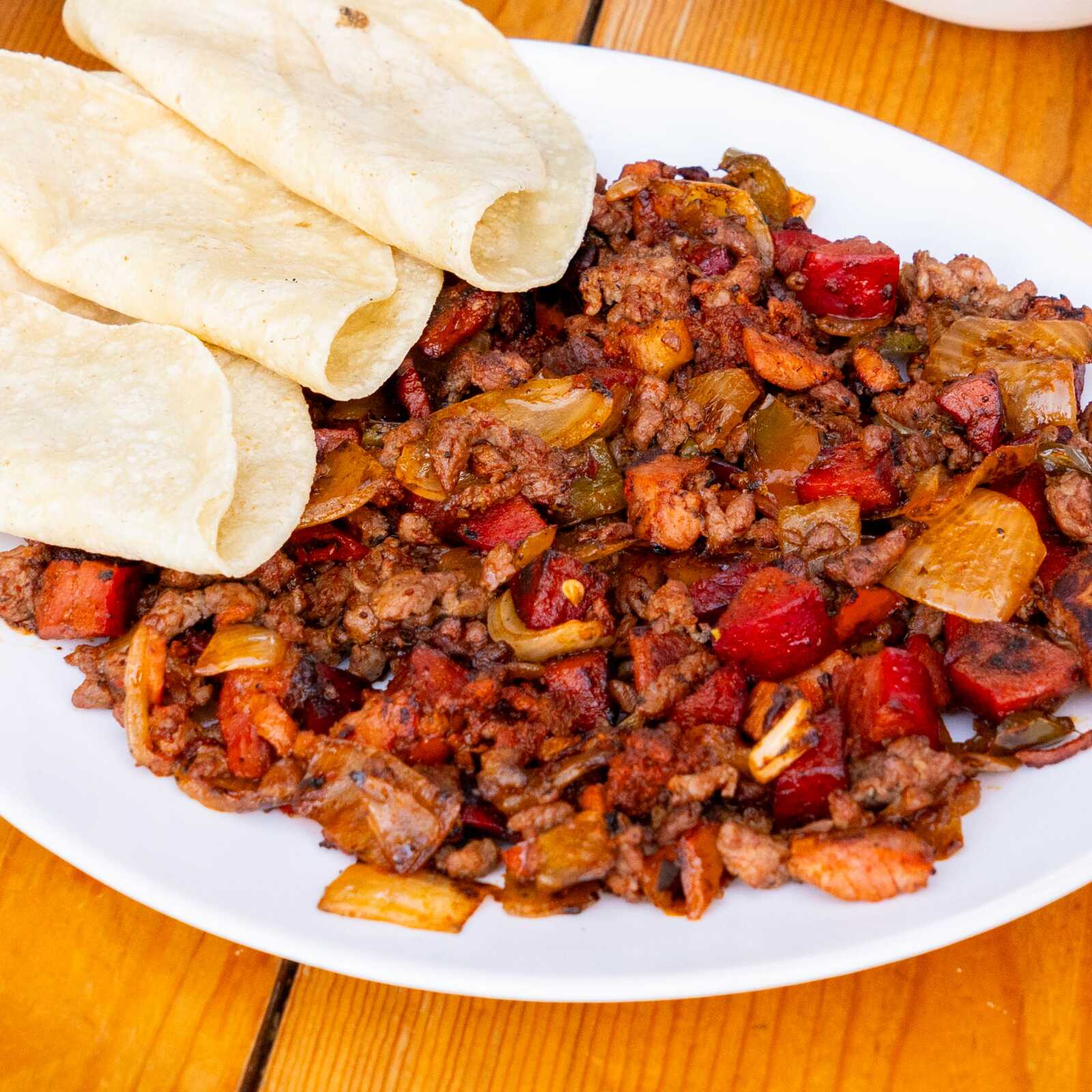 5 Tacos de Discada en Maíz
