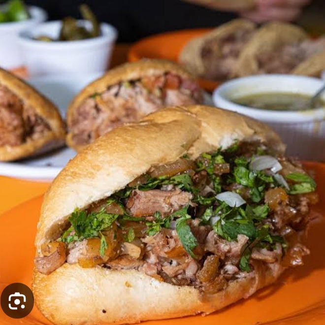 Torta de carnitas
