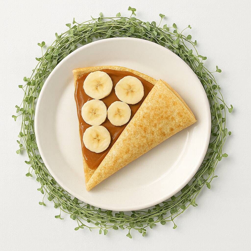 Crepa cajeta con platano