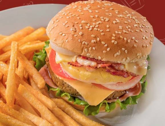 Polloburguer hawaiana