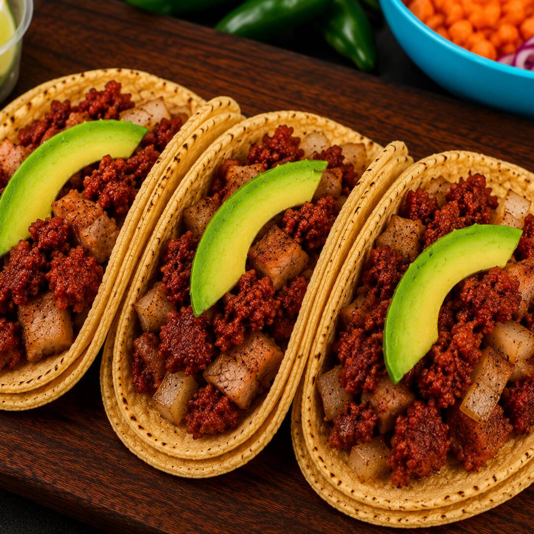 Taco de Chuleta Combinado Longaniza