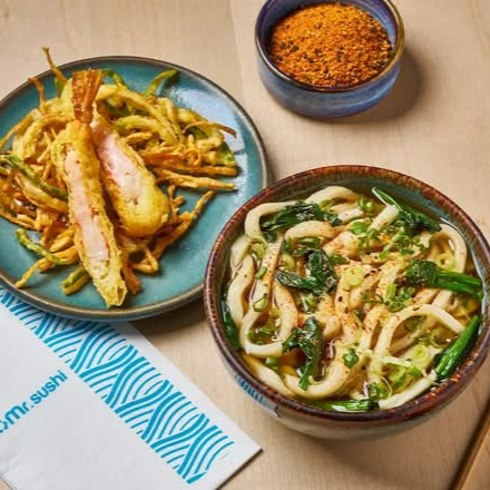 Sopa T-Udon – Camarón Empanizado y Verduras en Cal