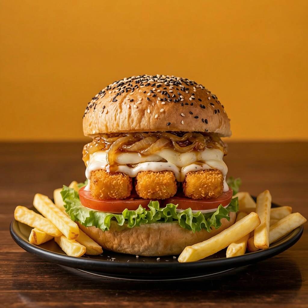 Burger de Pescado + Papas