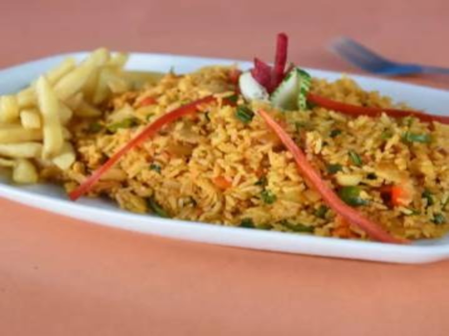 1/2 arroz pollo + 1/2 arroz mixto + 2 Bat. Leche