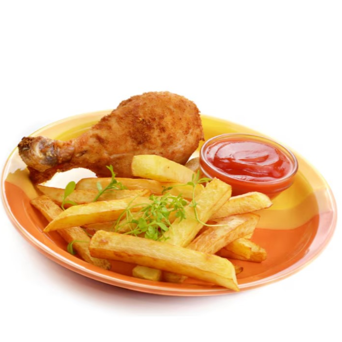 1 Pieza de Pollo,Papas y Bebida 355 Ml