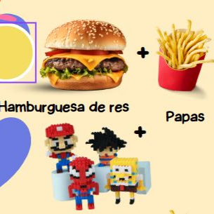 Hamburguesa de Res y Juguete