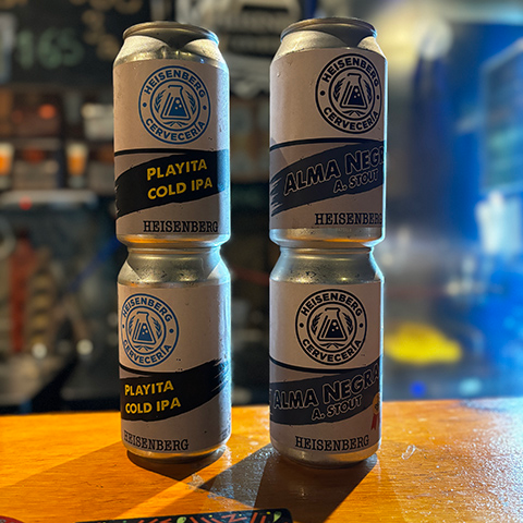 2 playita cold ipa-lager + 2 alma negra stout