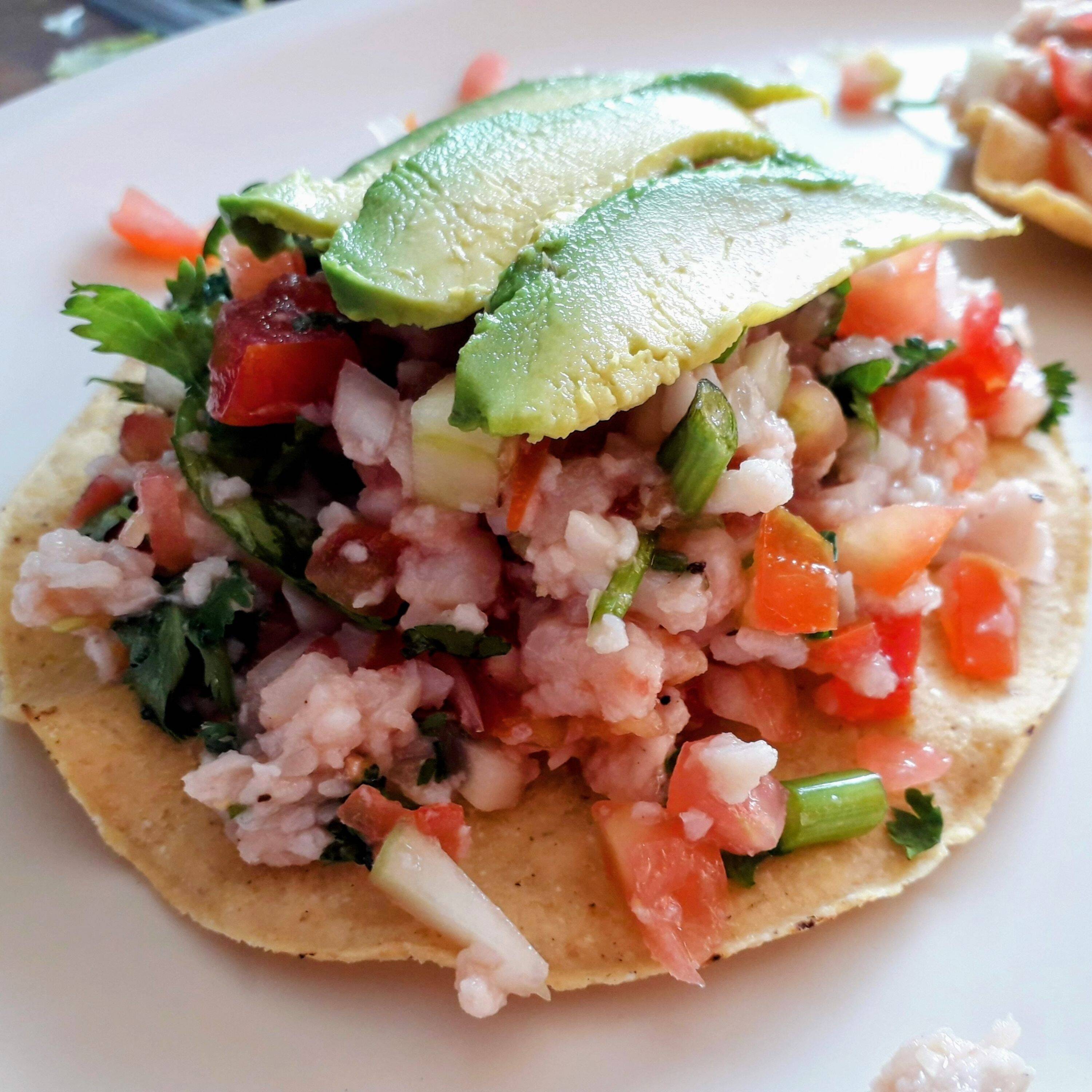 Tostada de Ceviche de Tilapia