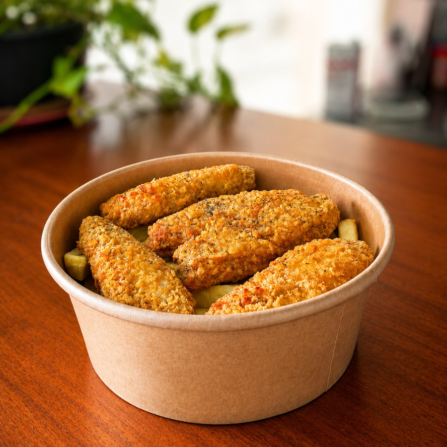 Beyond Chicken Tenders Con Papas