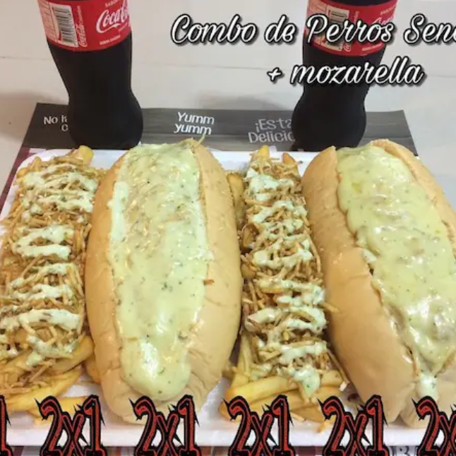 2 Perros Super Gratinados + 2 Francesas